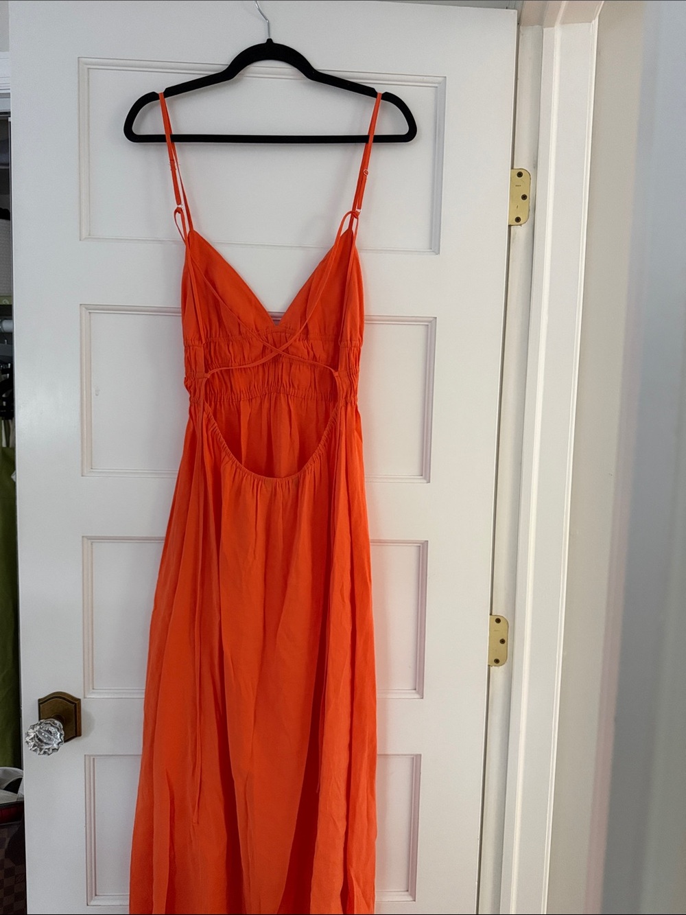 Zara Orange Spaghetti-Strap Maxi Dress - Picture 2 of 2